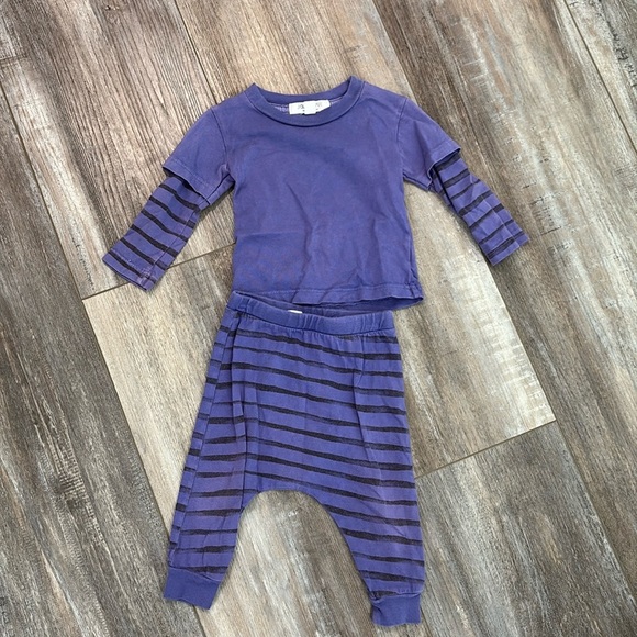 Joah Love Purple and Black Outfit 6 months - Picture 1 of 5